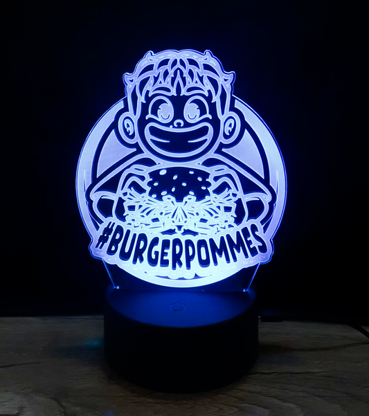 #BURGERPOMMES 3D LED Lampe